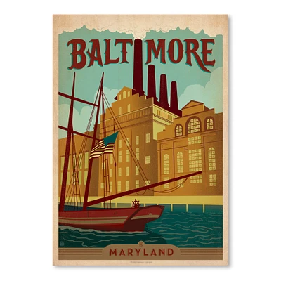 Baltimore Maryland by Anderson Design Group  Poster Art Print - Americanflat