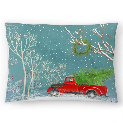 Christmas In The Countryside Throw Pillow Americanflat Decorative Pillow