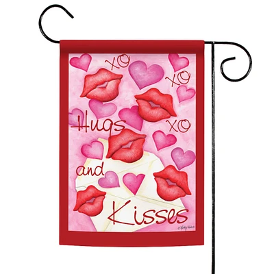 Hugs And Kisses Decorative Valentine Flag