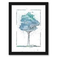 Blue Watercolor Tree by Tanya Shumkina Frame  - Americanflat