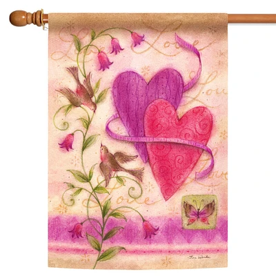 Love Birds Decorative Valentine Flag