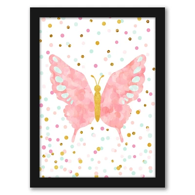 Butterfly by Peach & Gold Frame  - Americanflat