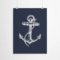 Navy Anchor by Coastal Print & Design  Poster Art Print - Americanflat