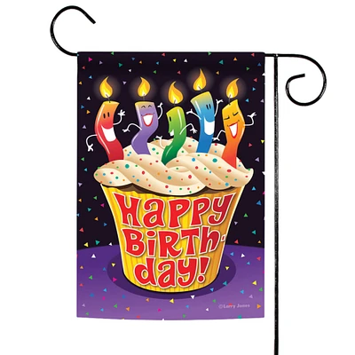 Happy Birthday Cupcake Decorative Birthday Flag