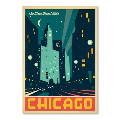 Chicago Modern Magnificent Mile by Anderson Design Group  Poster Art Print - Americanflat
