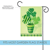 Pot O' Shamrocks Decorative St Patricks Day Flag