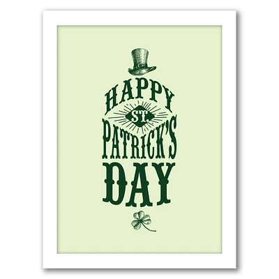 Happy St Patricks Day by Motivated Type Black Framed Wall Art - Americanflat