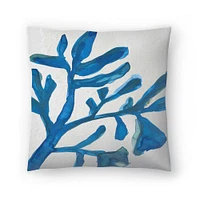 Blue Watercolor Seaweed Painitng 3 Americanflat Decorative Pillow