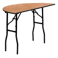 Emma and Oliver 4-Foot Half-Round Wood Folding Banquet Table