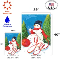 Knitting Snowman Decorative Winter Flag