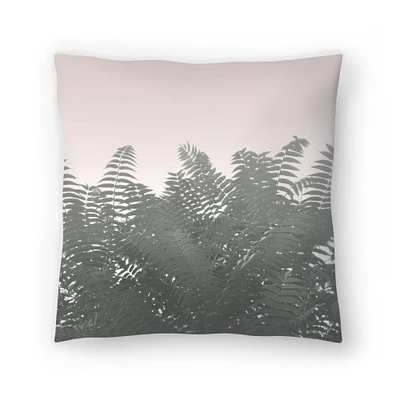 Blush Palm Leaves Throw Pillow Americanflat Decorative Pillow