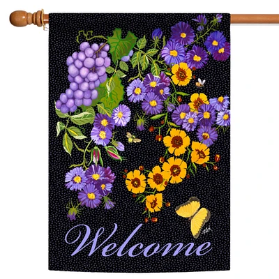 Butterfly Vineyard Decorative Welcome Flag