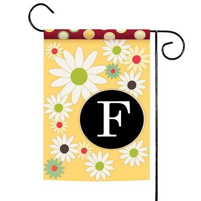Floral Monogram-F Decorative Flower Flag