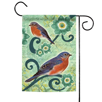 Bluebirds Decorative Bird Flag