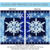 Cool Snowflakes Decorative Winter Flag