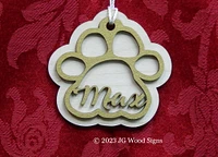 Dog Name Christmas Ornaments Gift Layered Wood JGWoodSigns Ornament Max-B6