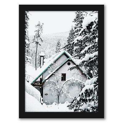 Cabins In Snowy Pine Tree Forest by Tanya Shumkina Frame  - Americanflat