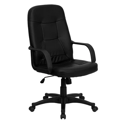 Emma and Oliver High Back Glove Vinyl Executive Swivel Office Chair with Arms
