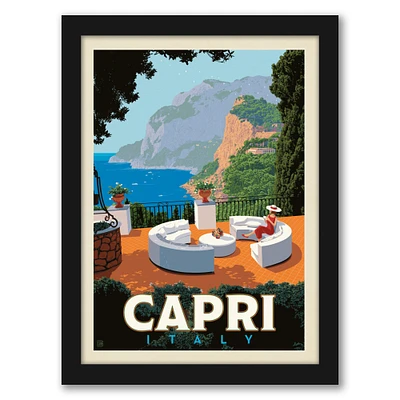 Italy Capri by Joel Anderson Black Framed Print - Americanflat