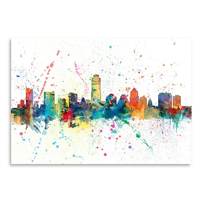 Austin Texas Skyline by Michael Tompsett Poster Art Print