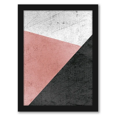 Modern Pink & Black Geometric by Pop Monica Frame  - Americanflat
