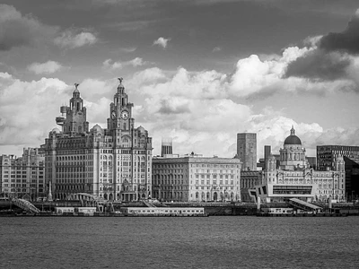 Liverpool city skyline across the River Mersey, UK, FTBR-1870 Poster Print by Assaf Frank - Item # VARPDXAF20150302082C03
