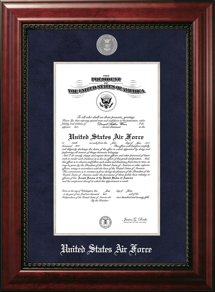 Patriot Frames Air Force 10x14 Certificate Executive Frame with Silver Medallion