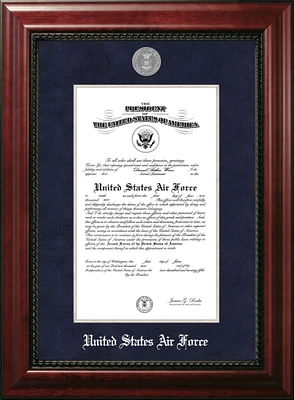 Patriot Frames Air Force 10x14 Certificate Executive Frame with Silver Medallion