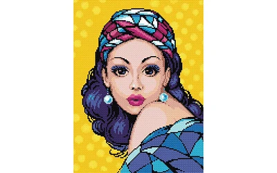 Riolis Diamond Mosaic Kit Velvet Look, 7.75" x 7.75", for all skill levels, beautiful, vibrant diamond painting, for home decor and gifts, all supplies included