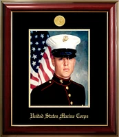 Patriot Frames Marine 8x10 Portrait Classic Frame with Gold Medallion