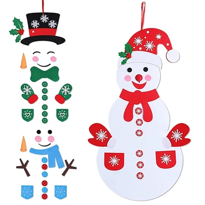 SKUSHOPS Felt Christmas Snowman Set DIY Felt Christmas Hanging Decorations