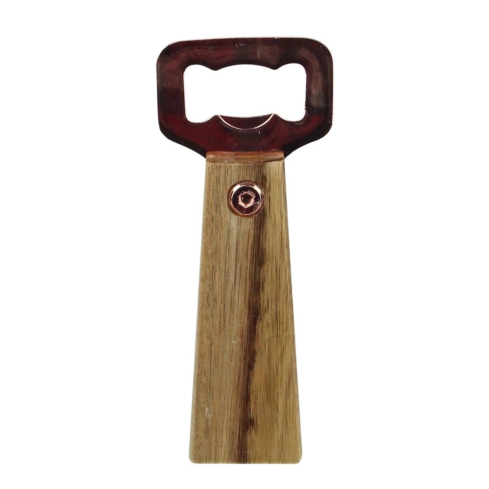 Wild Eye 6" Rose Gold Bottle Opener with Acacia Wood Handle