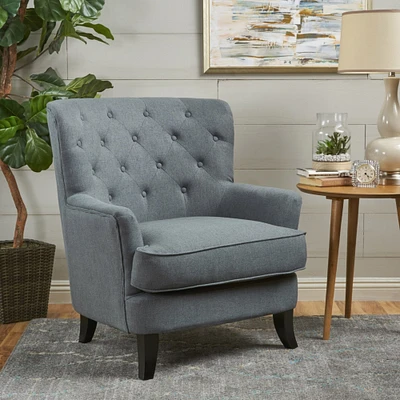 GDFStudio Annelia Tufted Fabric Club Chair