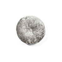 Star Embroidery Crushed Velvet Round Decorative Pillow