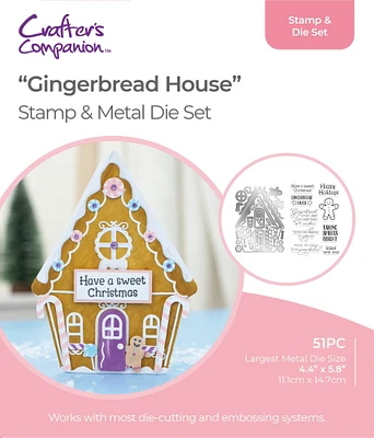Crafter's Companion Gemini Clear Stamp & Die-Gingerbread House