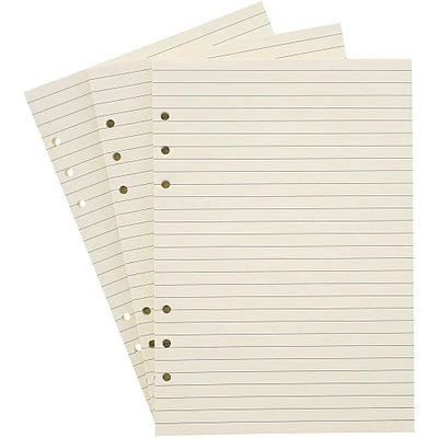 Paper Junkie Beige Reinforced College Ruled Filler Paper – 80 Sheets, Pack of 3