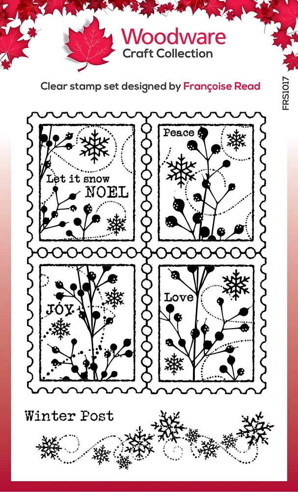 Woodware Clear Stamps 4"X6"-Winter Postage