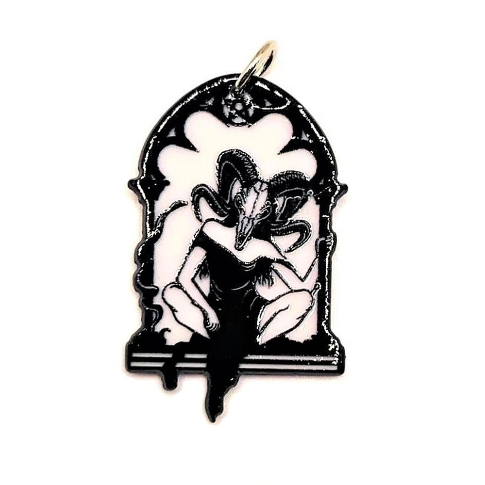 1, 4 or 20 Pieces: Hecate with Ram Skull Halloween Charms - Double Sided