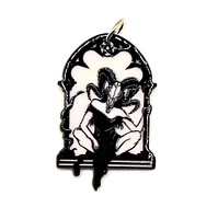 1, 4 or 20 Pieces: Hecate with Ram Skull Halloween Charms - Double Sided