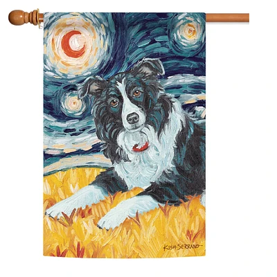 Toland Home Garden Van Growl Border Collie Outdoor House Flag 40" x 28"