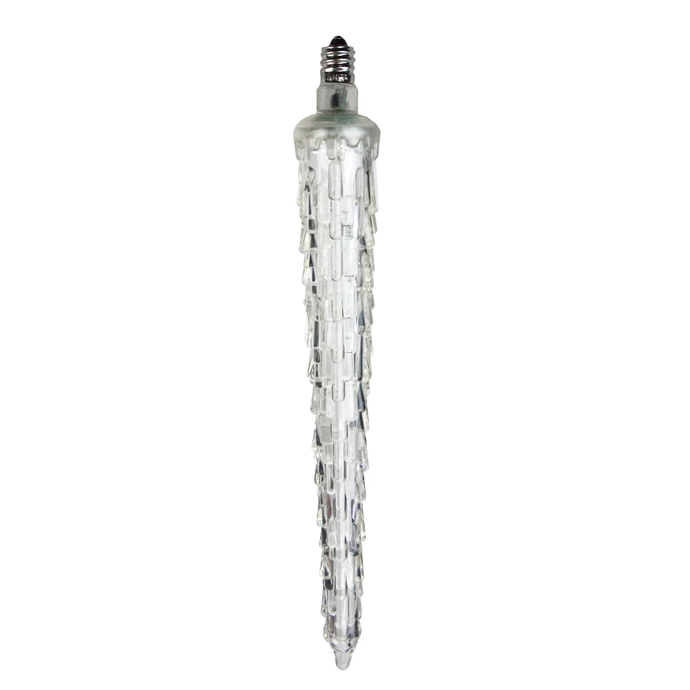 HUB 7" White LED C7 Commercial Icicle Christmas Light Bulb