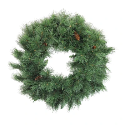 Northlight Mixed White Valley Pine Artificial Christmas Wreath, 36-Inch, Unlit