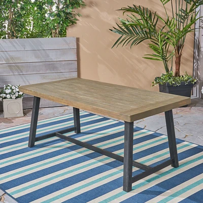 GDFStudio Toby Outdoor Acacia Wood Dining Table