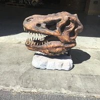 T-Rex Dinosaur Skull Head Life Size Statue