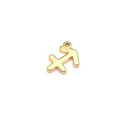 1 or 4 Pieces: Gold 304 Stainless Steel Sagittarius Zodiac Sign Charms