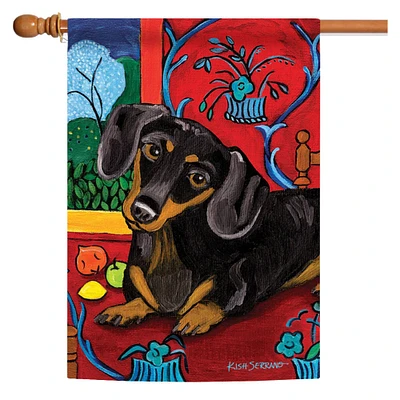 Toland Home Garden Muttisse Dachshund Outdoor House Flag 40" x 28"