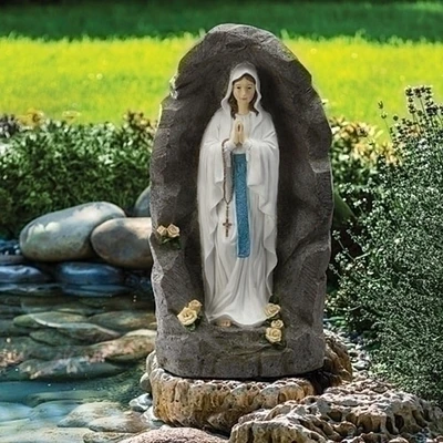 Roman 35.5" Our Lady of Lourdes Grotto Outdoor Garden Statue