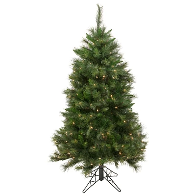 Northlight 5' Pre-Lit Green Medium Canyon Pine Artificial Christmas Tree, Clear Lights