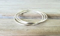 One Hammered Sterling Silver Bangle Bracelet | Create Your Set Handcrafted Bangles | Boho Stacking Silver Bangles | Solid Sterling Bangles