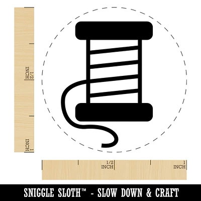 Spool of Thread Sewing Self-Inking Rubber Stamp for Stamping Crafting Planners